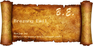 Brezsny Emil névjegykártya